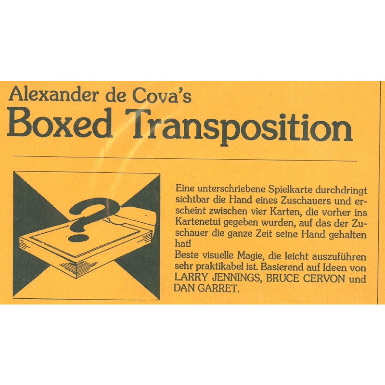 Boxed Transposition (ohne Kartenspiel)