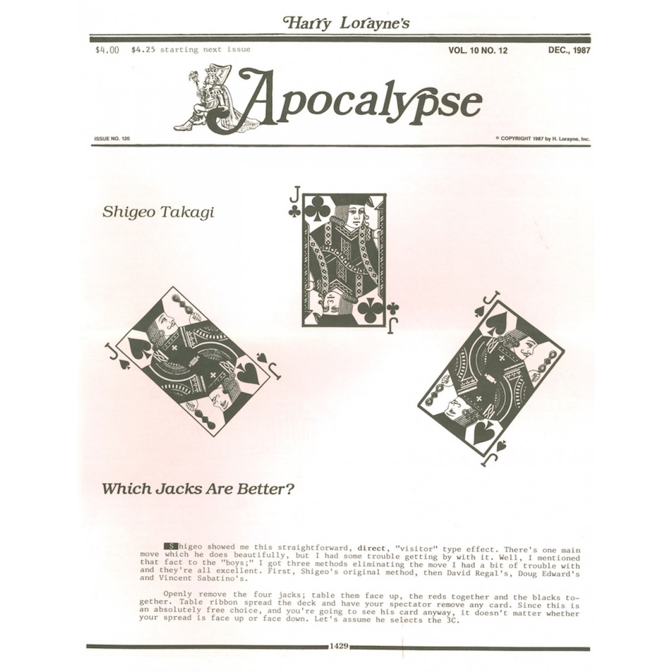 Apocalypse, Vol. 10 (1987)