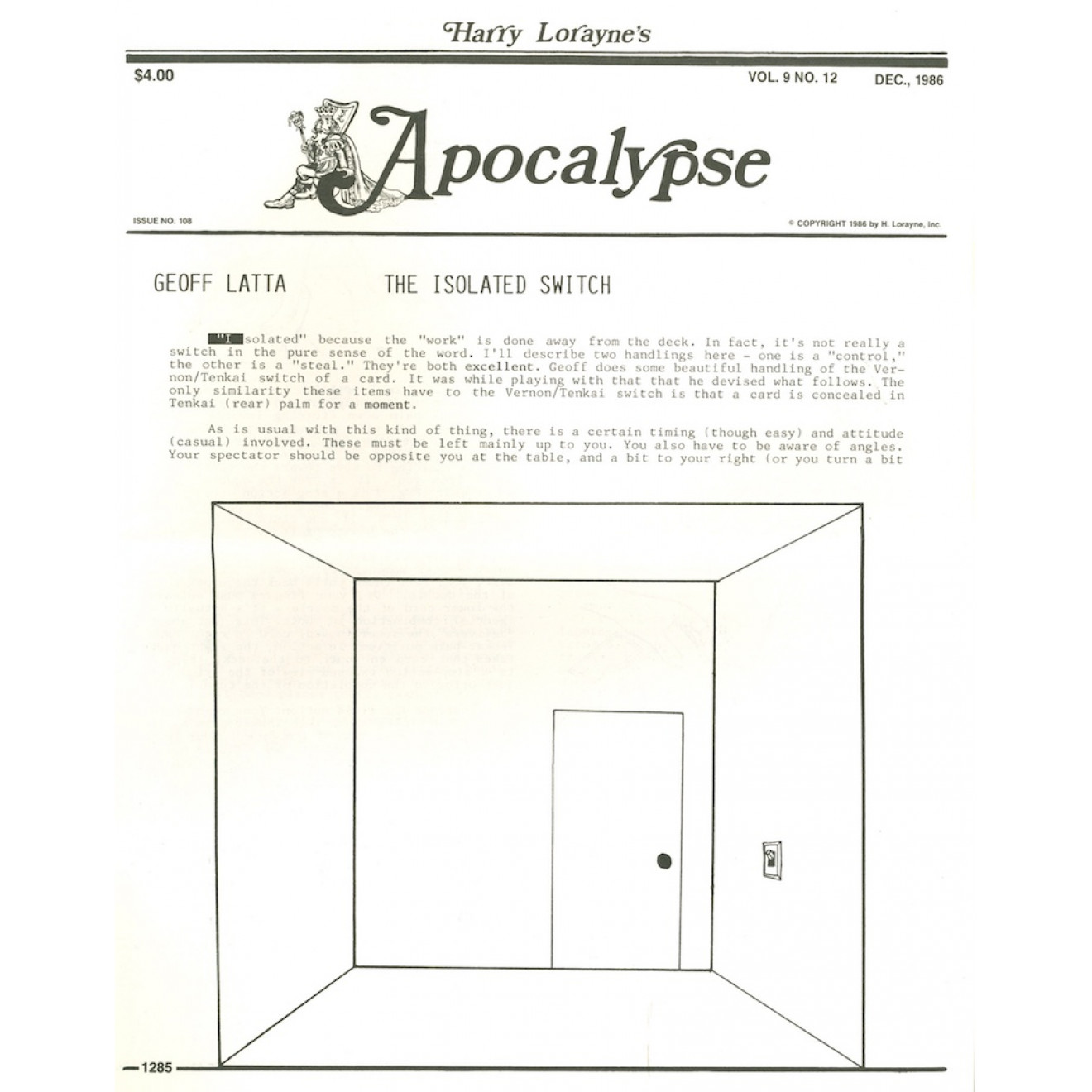 Apocalypse, Vol. 9 (1986)