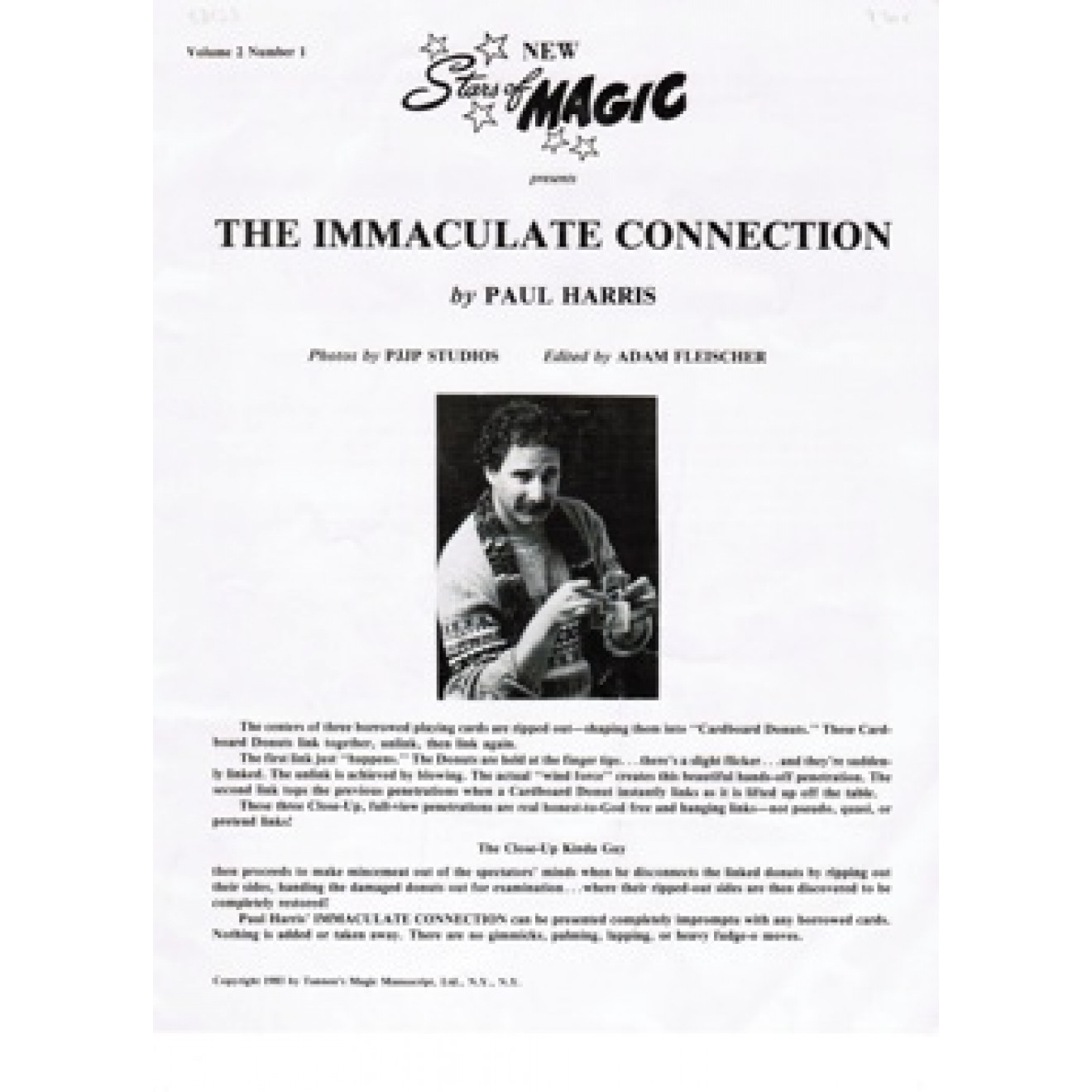 New Stars of Magic Vol.2, Nr.1: The Immaculate Connection