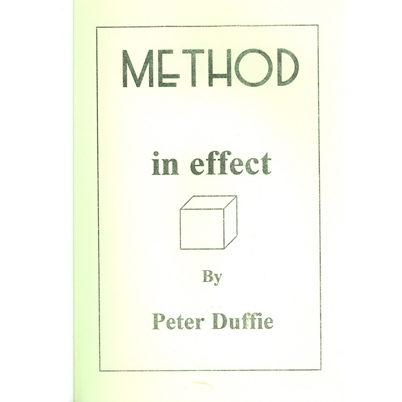 Method in Effect